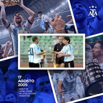 HTH官网-一段传奇的开始！梅西上演国家队首秀20周年，阿根廷官方发图纪念